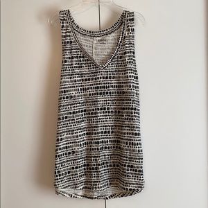 Racer Back Tank Top - Black and White